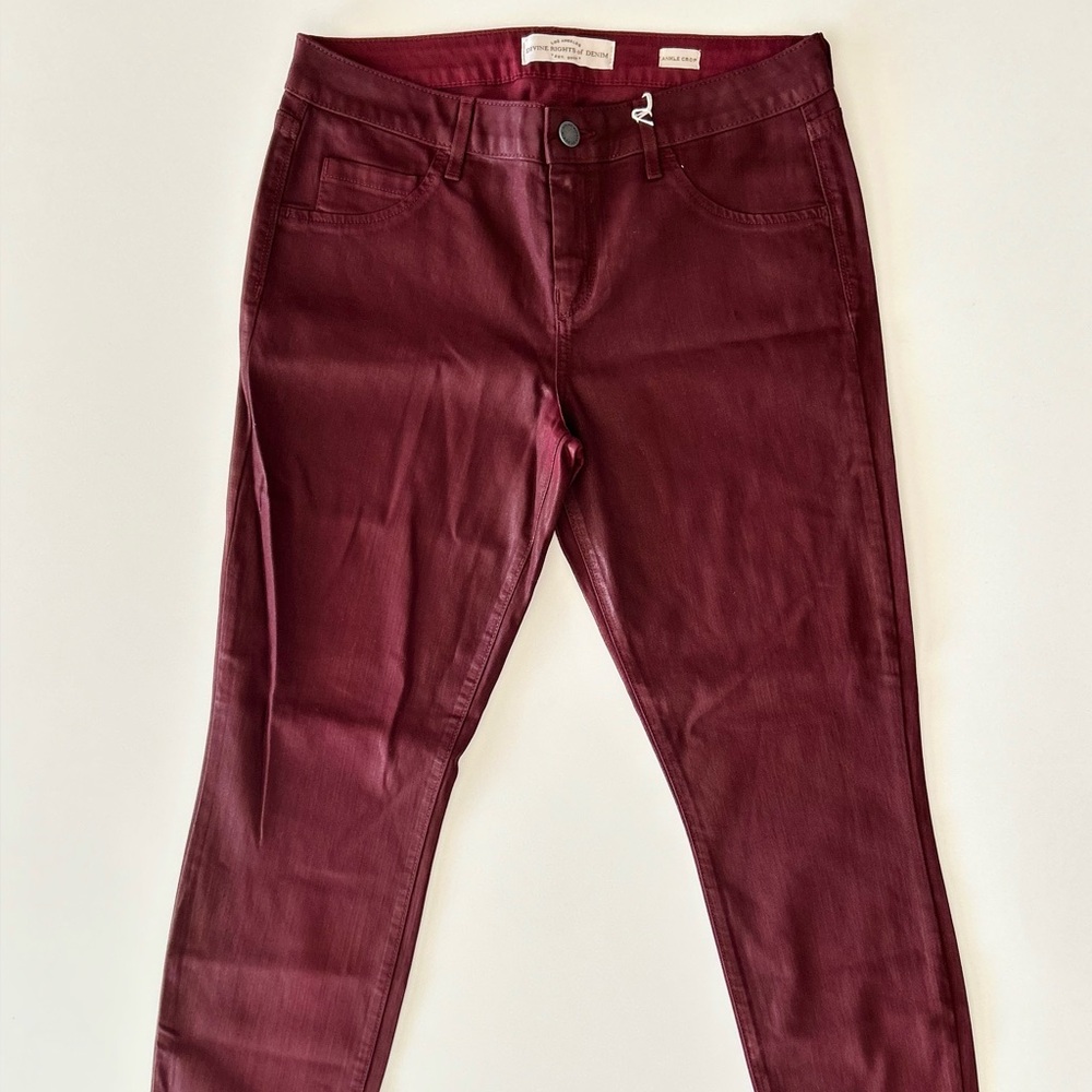 NWT - LA Divine Rights Of Denim Jeans Red (Ankle Crop) Red Women’s Size 29